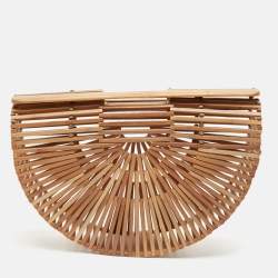 Cult Gaia Brown Bamboo Small Ark Bag