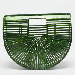 Cult Gaia Green Acrylic Ark Clutch