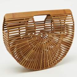 Cult Gaia Brown Bamboo Ark Bag
