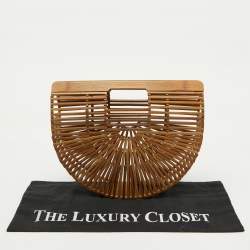 Cult Gaia Brown Bamboo Ark Bag