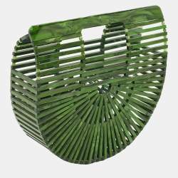 Pre Owned Cult Gaia Green Acrylic Ark Clutch