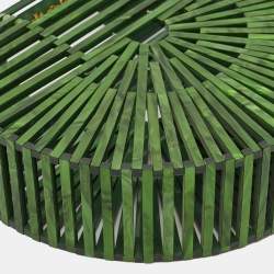 Pre Owned Cult Gaia Green Acrylic Ark Clutch