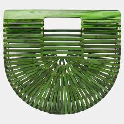 Pre Owned Cult Gaia Green Acrylic Ark Clutch