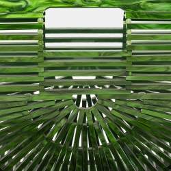 Pre Owned Cult Gaia Green Acrylic Ark Clutch