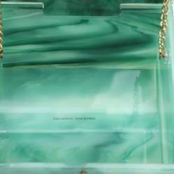 Cult Gaia Sage Acrylic Eos Top Handle Box Bag