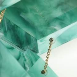 Cult Gaia Sage Acrylic Eos Top Handle Box Bag