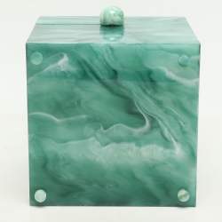 Cult Gaia Sage Acrylic Eos Top Handle Box Bag