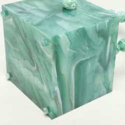 Cult Gaia Sage Acrylic Eos Top Handle Box Bag