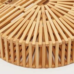 Pre Owned Cult Gaia Brown Bamboo Micro Ark Crossbody Bag