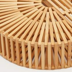 Pre Owned Cult Gaia Brown Bamboo Micro Ark Crossbody Bag