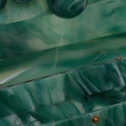 Pre Owned Cult Gaia Sage Green Acrylic Eos Box Clutch