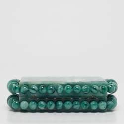 Pre Owned Cult Gaia Sage Green Acrylic Eos Box Clutch