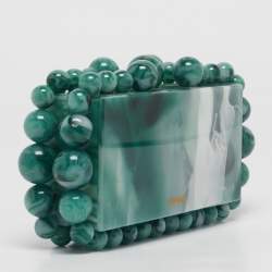 Pre Owned Cult Gaia Sage Green Acrylic Eos Box Clutch