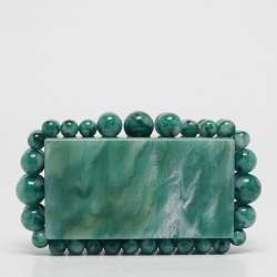 Pre Owned Cult Gaia Sage Green Acrylic Eos Box Clutch