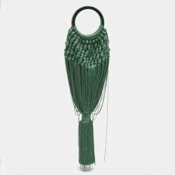 Pre Owned Cult Gaia Green Fabric Angelou Clutch