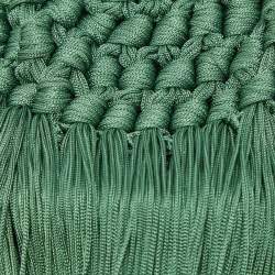 Pre Owned Cult Gaia Green Fabric Angelou Clutch