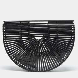 Pre Owned Cult Gaia Black Acrylic Small Ark Clutch