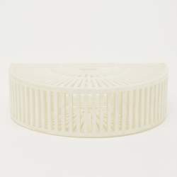 Pre Owned Cult Gaia Pearl White Acrylic Mini Ark Clutch