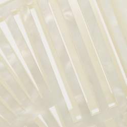 Pre Owned Cult Gaia Pearl White Acrylic Mini Ark Clutch