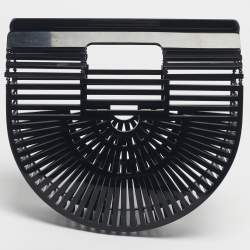 Pre Owned Cult Gaia Black Acrylic Mini Ark Clutch