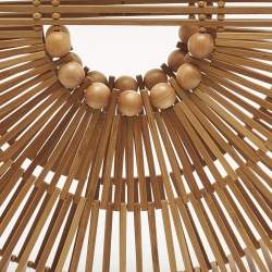 Pre Owned Cult Gaia x Adriana Degreas Brown Bamboo Fan Ark clutch