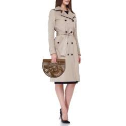 مملوكة مسبقًا Cult Gaia Ark Brown Bamboo Clutch