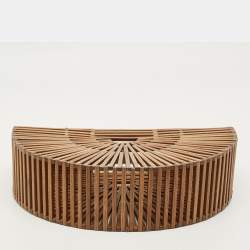 مملوكة مسبقًا Cult Gaia Ark Brown Bamboo Clutch