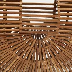 مملوكة مسبقًا Cult Gaia Ark Brown Bamboo Clutch