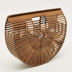 مملوكة مسبقًا Cult Gaia Ark Brown Bamboo Clutch