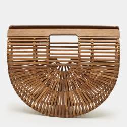 مملوكة مسبقًا Cult Gaia Ark Brown Bamboo Clutch