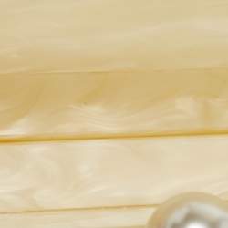 Pre Owned  Cult Gaia EOS Pearl Off White Acrylic Box Clutch