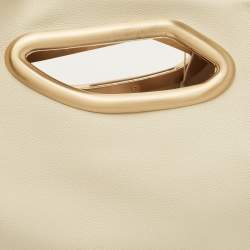 Pre Owned حقيبة يد كالت غايا جلد أبيض Off Reza