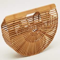 Pre Owned حقيبة كلتش بامبو بنية كالت غايا