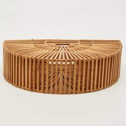 Pre Owned حقيبة كلتش بامبو بنية كالت غايا