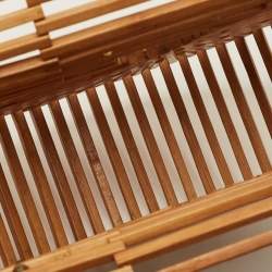 Pre Owned حقيبة كلتش بامبو بنية كالت غايا