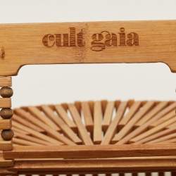 Pre Owned حقيبة كلتش بامبو بنية كالت غايا