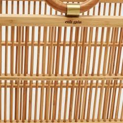 Pre Owned Cult Gaia Coco Beige Bamboo Tote