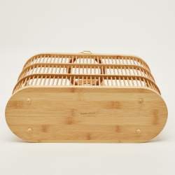 Pre Owned Cult Gaia Coco Beige Bamboo Tote