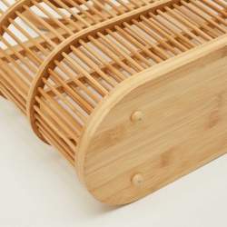 Pre Owned Cult Gaia Coco Beige Bamboo Tote