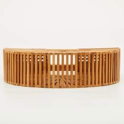 مملوكة مسبقًا حقيبة كلتش كالت غايا خشب البامبو بني آرك