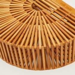 مملوكة مسبقًا حقيبة كلتش كالت غايا خشب البامبو بني آرك