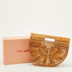 مملوكة مسبقًا حقيبة كلتش كالت غايا خشب البامبو بني آرك