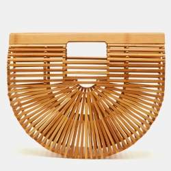 مملوكة مسبقًا حقيبة كلتش كالت غايا خشب البامبو بني آرك