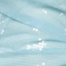 Pre Owned فستان ميدي مطوي مغطى بالترتر أزرق كالتنيكد مقاس متوسط