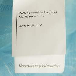 Pre Owned فستان ميدي مطوي مغطى بالترتر أزرق كالتنيكد مقاس متوسط