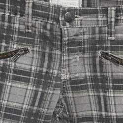 Pre Owned بنطلون كارن إيلوت بليد رمادي قطني ستيليتو بسحاب سوهو مقاس صغير (سمول) على الخصر 24 بوصة