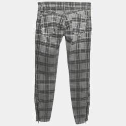 Pre Owned بنطلون كارن إيلوت بليد رمادي قطني ستيليتو بسحاب سوهو مقاس صغير (سمول) على الخصر 24 بوصة