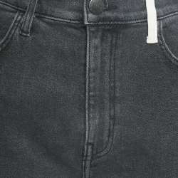 Pre Owned Current Elliott Grey Denim The Ultra High Waist Skinny Jeans L Waist 32"