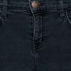 Pre Owned Current Elliot Black Denim Destroyed Stilletto Jeans M