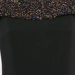 Pre Owned Cushnie et Ochs Black Embellished Crepe Off-Shoulder Midi Dress M